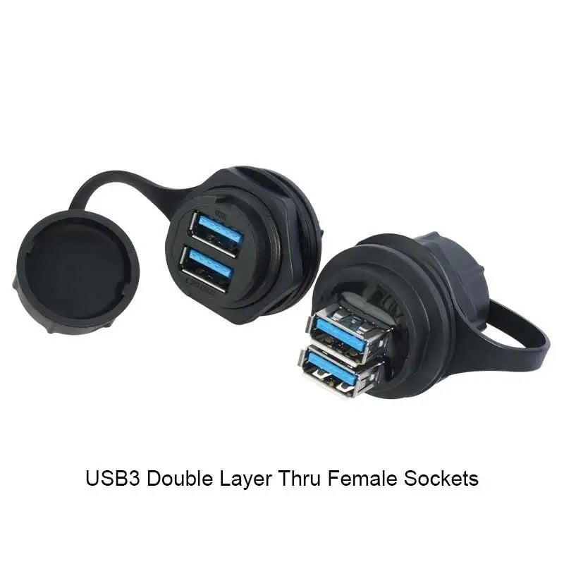 Bluejw USB 3.0 Dual Male to Female Extension Cable for Car Marine Truck Bus - Automobile Charger Compatible, High Speed Data Transfer - Image 1